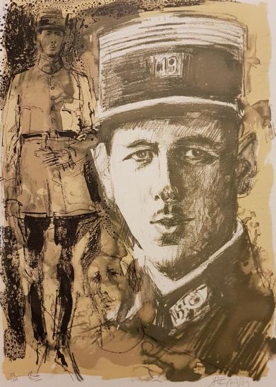 Jacques PECNARD - Charles de Gaulle V - Lithographie originale signée au crayon 2