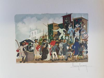 Henri LEMARIE - Le charlatan - Bois gravé signé au crayon 2
