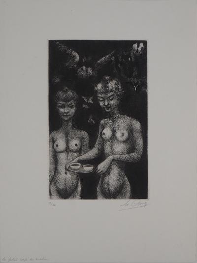Edouard GOERG : Le Petit café du matin, 1954 - Gravure originale signée au crayon 2