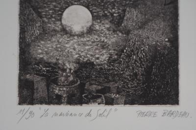 Pierre BARDEAU : La Naissance du soleil, 1978 - Gravure originale signée 2