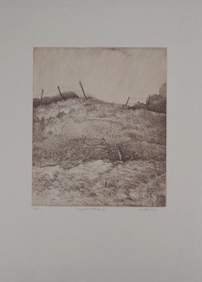 Michel PARADIS : Le Promontoire II - Gravure originale signée 2
