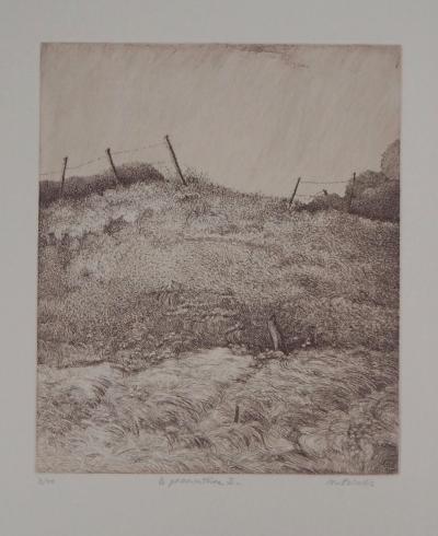 Michel PARADIS : Le Promontoire II - Gravure originale signée 2
