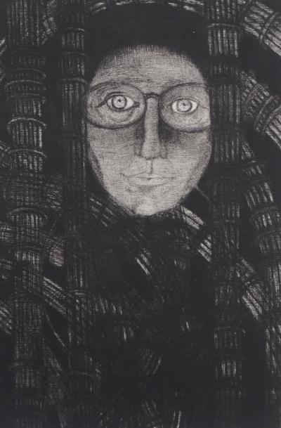 Hélène CSECH : Autoportrait, 1984 - Gravure originale signée 2