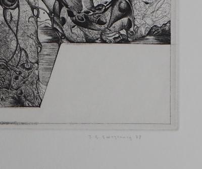 Jean Gérard GWEZENNEG : Les Îles surréelles, 1978 - Gravure originale signée 2