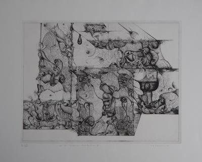 Jean Gérard GWEZENNEG : Les Îles surréelles, 1978 - Gravure originale signée 2