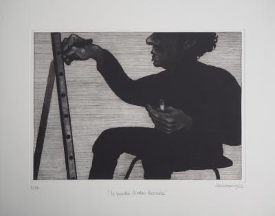 Louis BOURSIER : Le Peintre Nicolas Berinière - Gravure originale signée 2