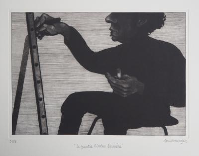 Louis BOURSIER : Le Peintre Nicolas Berinière - Gravure originale signée 2