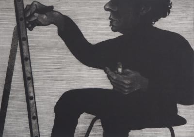 Louis BOURSIER : Le Peintre Nicolas Berinière - Gravure originale signée 2