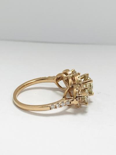 14ct Rose Gold Diamond trilogy ring 2