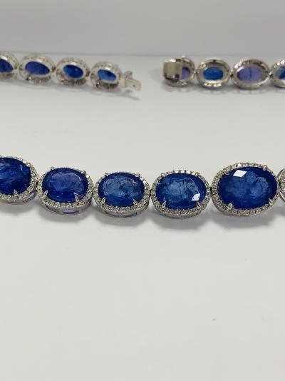 Platinum Tanzanite and Diamond necklace 2