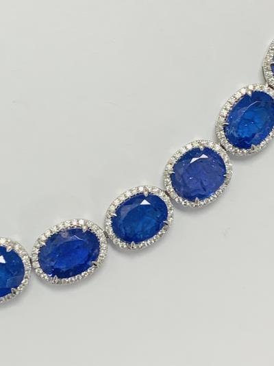 Platinum Tanzanite and Diamond necklace 2