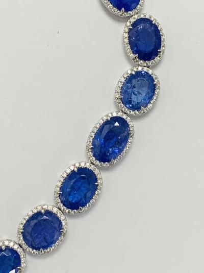 Platinum Tanzanite and Diamond necklace 2