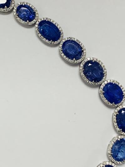 Platinum Tanzanite and Diamond necklace 2