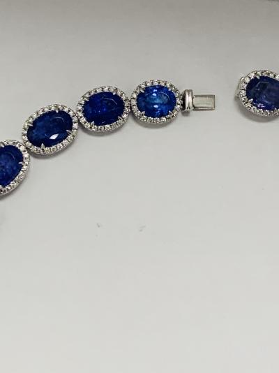 Platinum Tanzanite and Diamond necklace 2