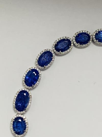 Platinum Tanzanite and Diamond necklace 2