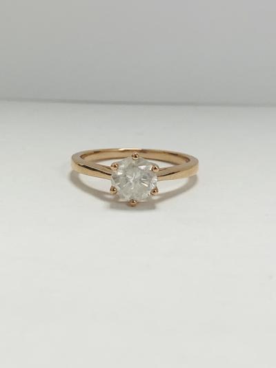 14ct Rose Gold Diamond solitaire ring 2