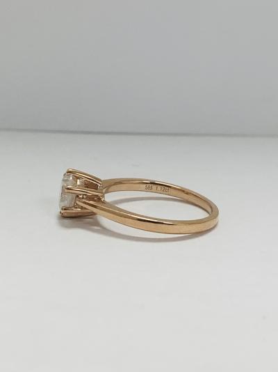 14ct Rose Gold Diamond solitaire ring 2
