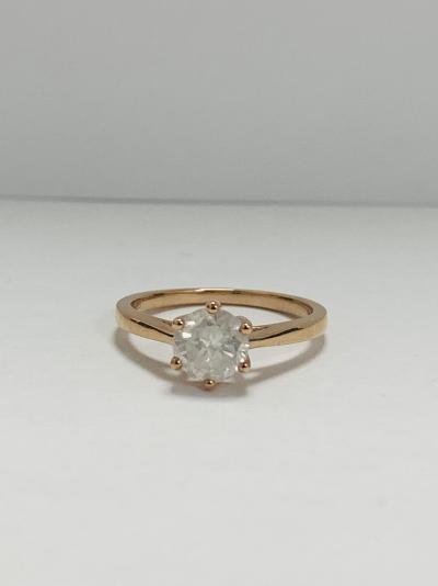 14ct Rose Gold Diamond solitaire ring 2