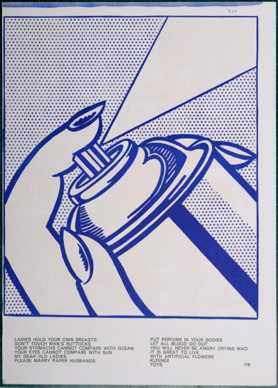 Roy LICHTENSTEIN - Spray Can, 1964 - Lithographie originale 2