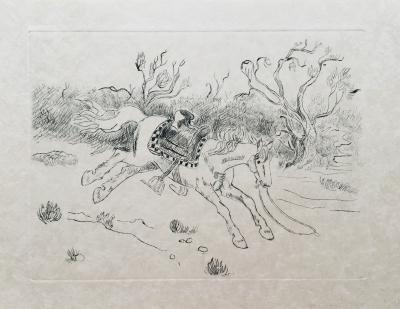Yves BRAYER - Cuivre original gravé à l’eau-forte et sa gravure, 1973 2