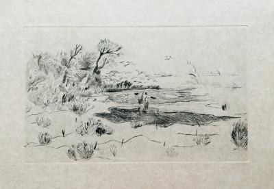 Yves BRAYER - Cuivre original gravé à l’eau-forte et sa gravure, 1973 2