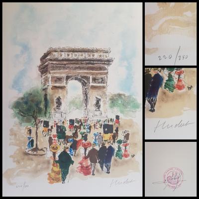 Urbain HUCHET - L’Arc de Triomphe - Lithographie signée au crayon 2