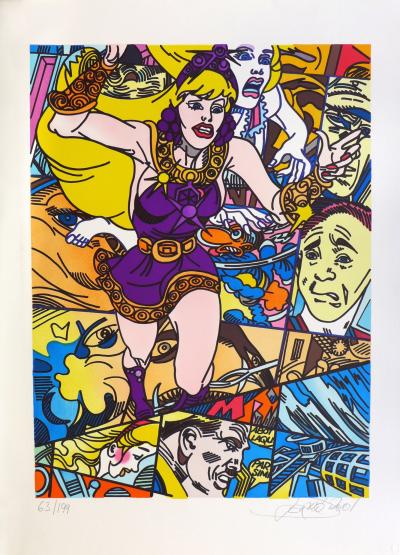 Gudmundur ERRÓ - Moonwalker, 2001 - Hand signed lithograph