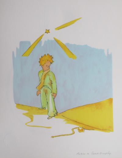 Antoine DE SAINT-EXUPERY (d’après) - Le Petit Prince et le Serpent - Lithographie 2
