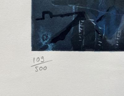 Marc CHAGALL - Jeune couple au coq - Lithographie signée dans la planche et numérotée 2