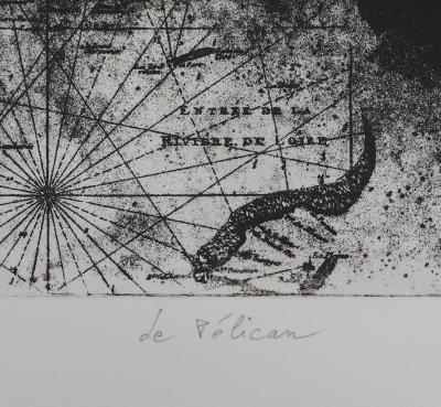 Isabelle PANAUD : Le Pélican - Gravure signée au crayon 2