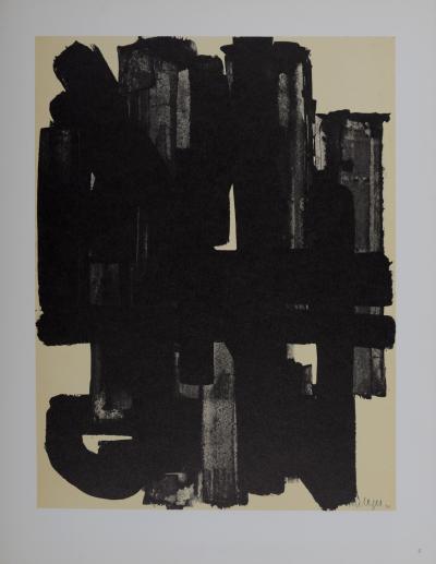 Pierre SOULAGES (d'après) - Composition #5, 1962 - Lithographie offset 2