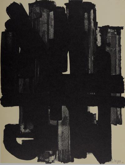 Pierre SOULAGES (d'après) - Composition #5, 1962 - Lithographie offset 2