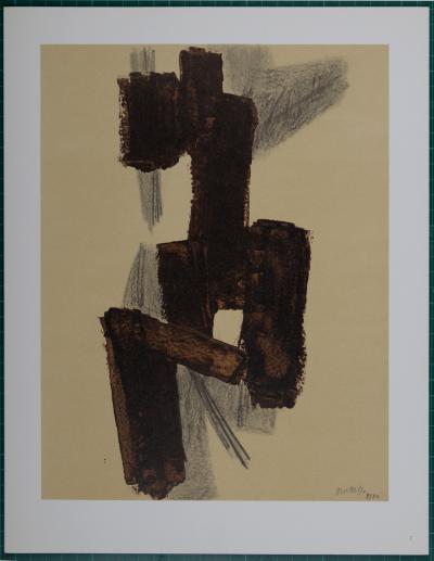 Pierre SOULAGES (d'après) - Composition #6, 1962 - Lithographie offset 2