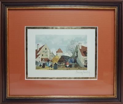 Henry LEMARIE - La jeune veuve - Gravure sur bois signé au crayon 2