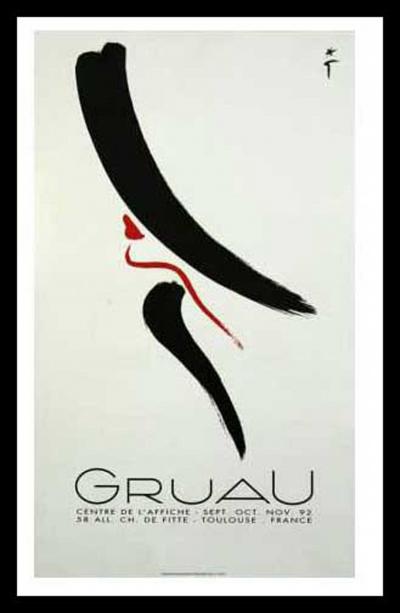 René GRUAU - l’Elégante, 1992 - Affiche lithographique
