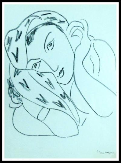 Henri MATISSE (d’après) - Femme au foulard tacheté, 1943 - Lithographie 2