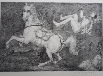 Lucien Philippe MORETTI - Le Cheval, 1979 - Lithographie originale signée au crayon 2