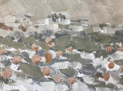 Pierre COQUET - Mer du Nord, 1970 - Huile sur papier 2