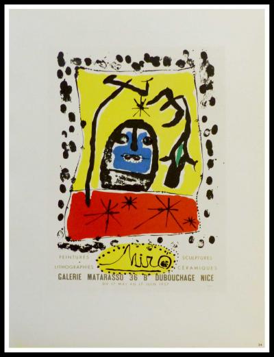Joan MIRO (d’après) - Galerie Matarosso Nice, 1959 - Lithographie 2