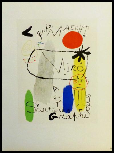 Joan MIRO (d’après) - Galerie Maeght art sculptures graphiques, 1959 - Lithographie