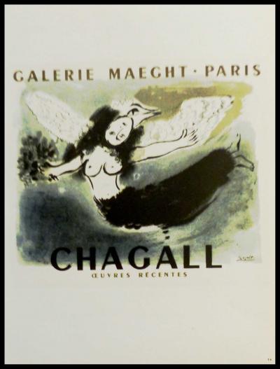 Marc CHAGALL (d’après) - Galerie Maeght Paris Oeuvres récentes, 1959 - Lithographie 2