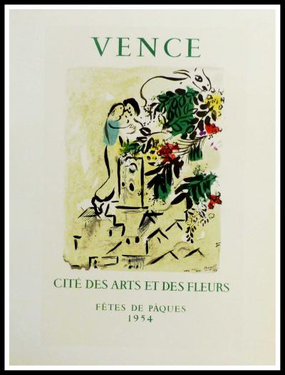 Marc CHAGALL (d’après) - Vence cité des arts et des fleurs, 1959 - Lithographie 2