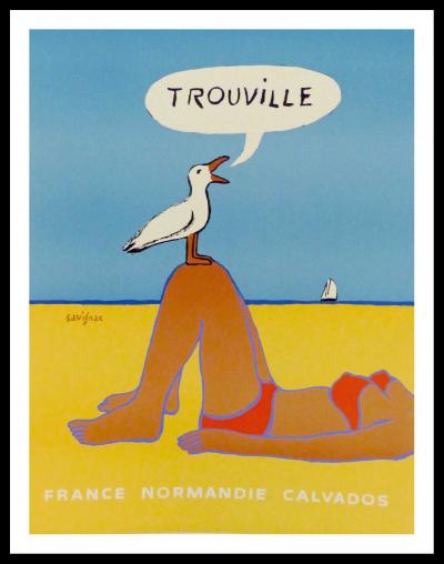 Raymond SAVIGNAC - Trouville, 1987 - Signed offset print 2