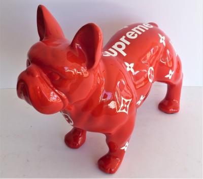 Patrick KONRAD - Louis Vuitton SUPREME Bulldog  - Sculpture 2