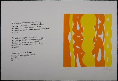 Ernst Wilhelm NAY - Hommage à Cassou c.1967 - Lithographie originale signée au crayon 2