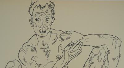 Egon SCHIELE (d’après) : Autoportrait - Lithographie signée 2