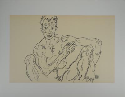 Egon SCHIELE (d’après) : Autoportrait - Lithographie signée 2