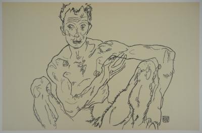 Egon SCHIELE (d’après) : Autoportrait - Lithographie signée 2