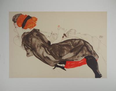 Egon SCHIELE (d’après) : Couple amoureux - Lithographie signée 2