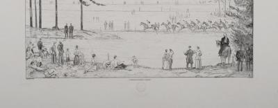 Jean-Emile LABOUREUR - Un dimanche de printemps à Longchamps, C 1932 - Eau-forte 2